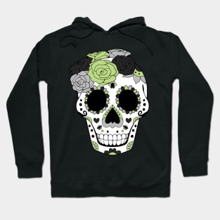 Agender Pride - Sugarskull Dia De los Muertos Hoodie